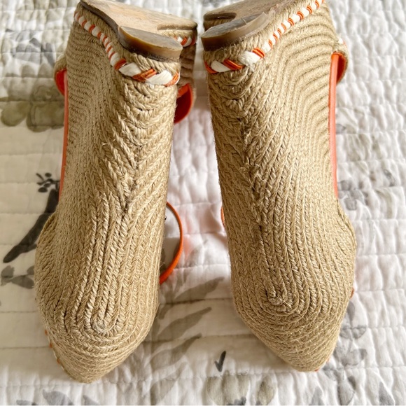 Gucci Tiffany Espadrille Wedge Platform Sandals in Orange • 37.5 - Picture 6 of 7